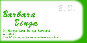 barbara dinga business card
